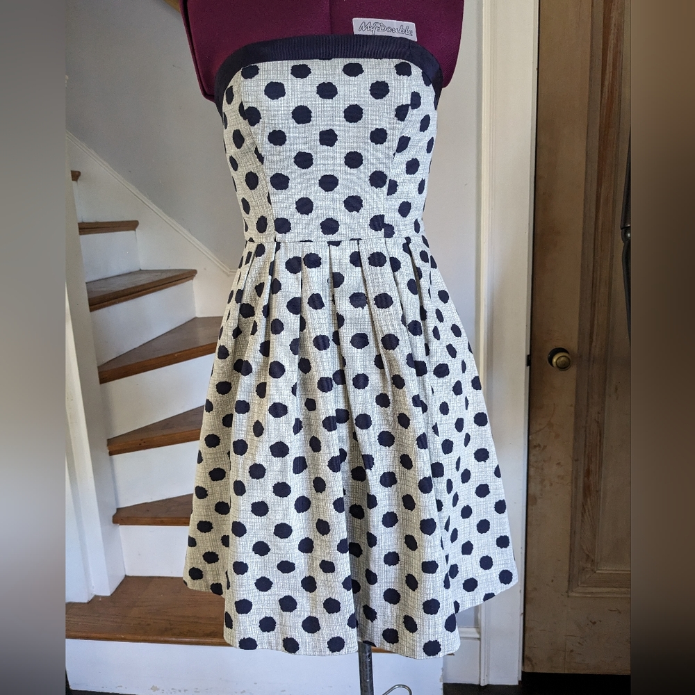 The Limited Grey and Purple Polka Dot Dress sz 0